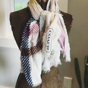 Silk Coach Modern Plaid Scarf